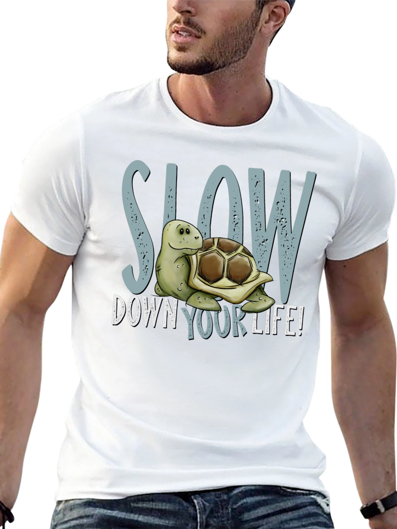 Slow Down Your Life Turtle Graphic Tee