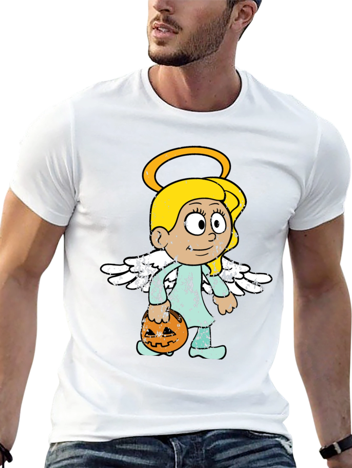 Halloween Angel Girl Graphic Tee