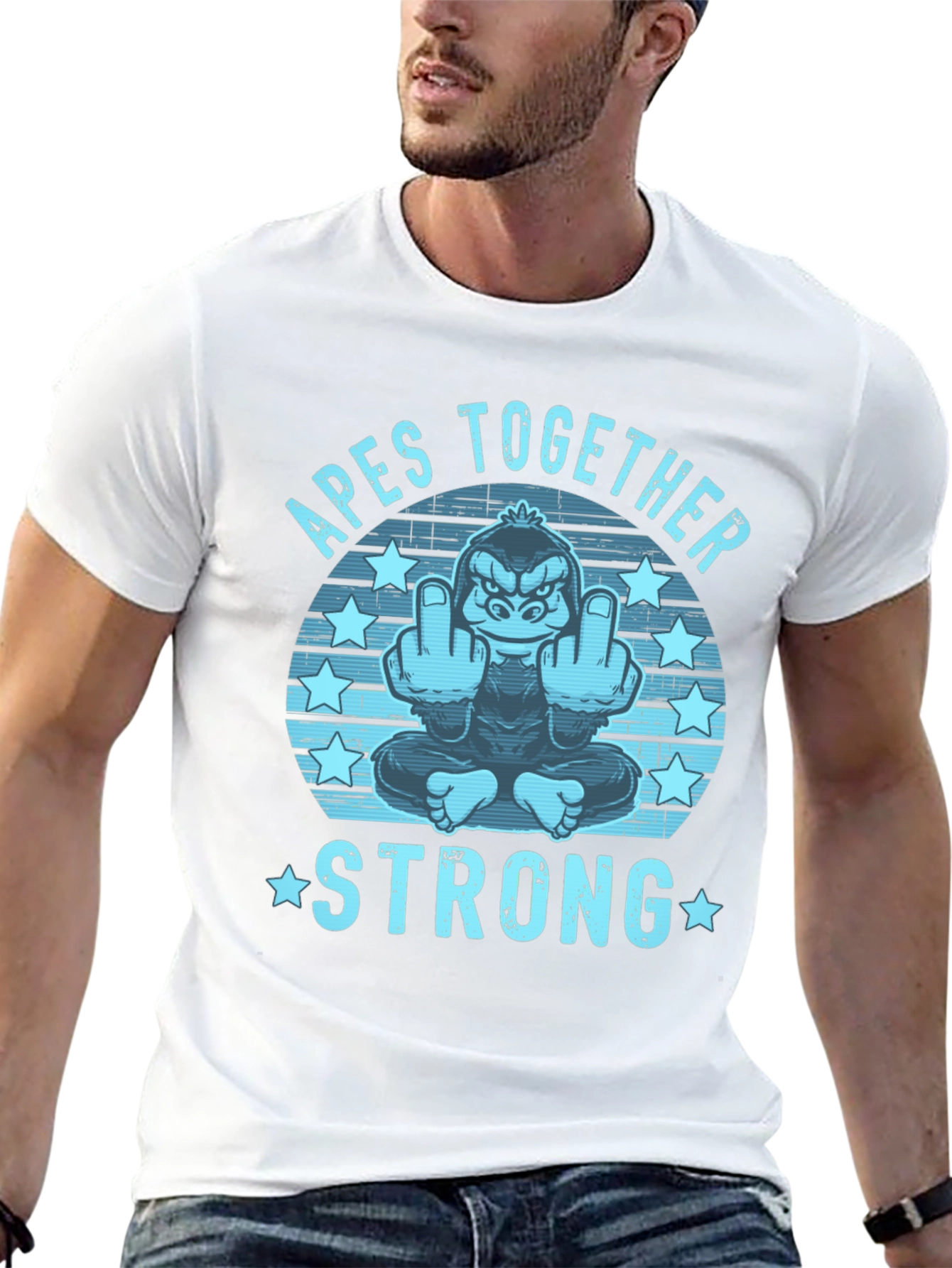 Apes Together Strong Graphic Tee - Black