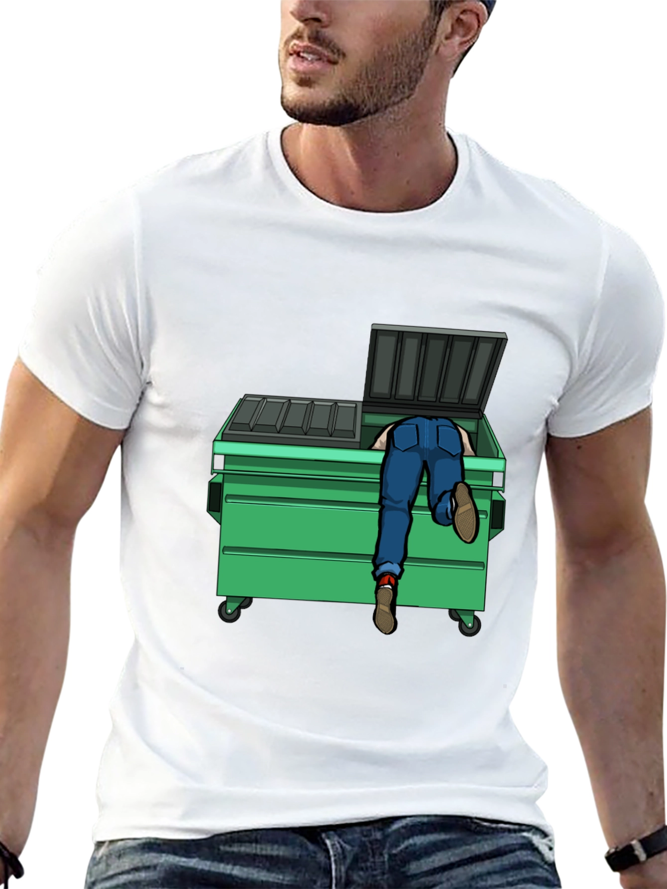 Dumpster Diver Graphic Tee - Black Cotton T-Shirt