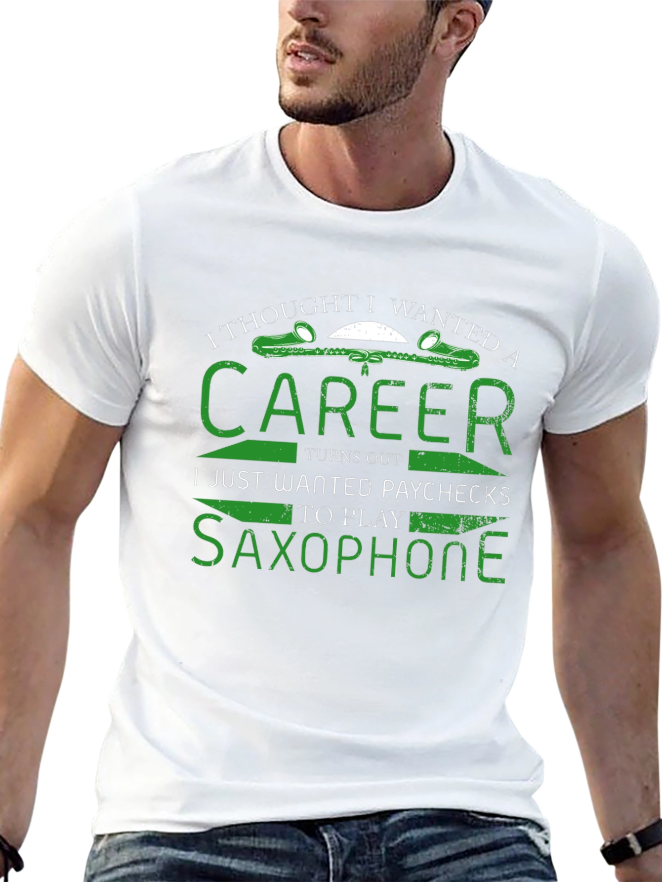 Saxophone Player T-Shirt Career Paycheck