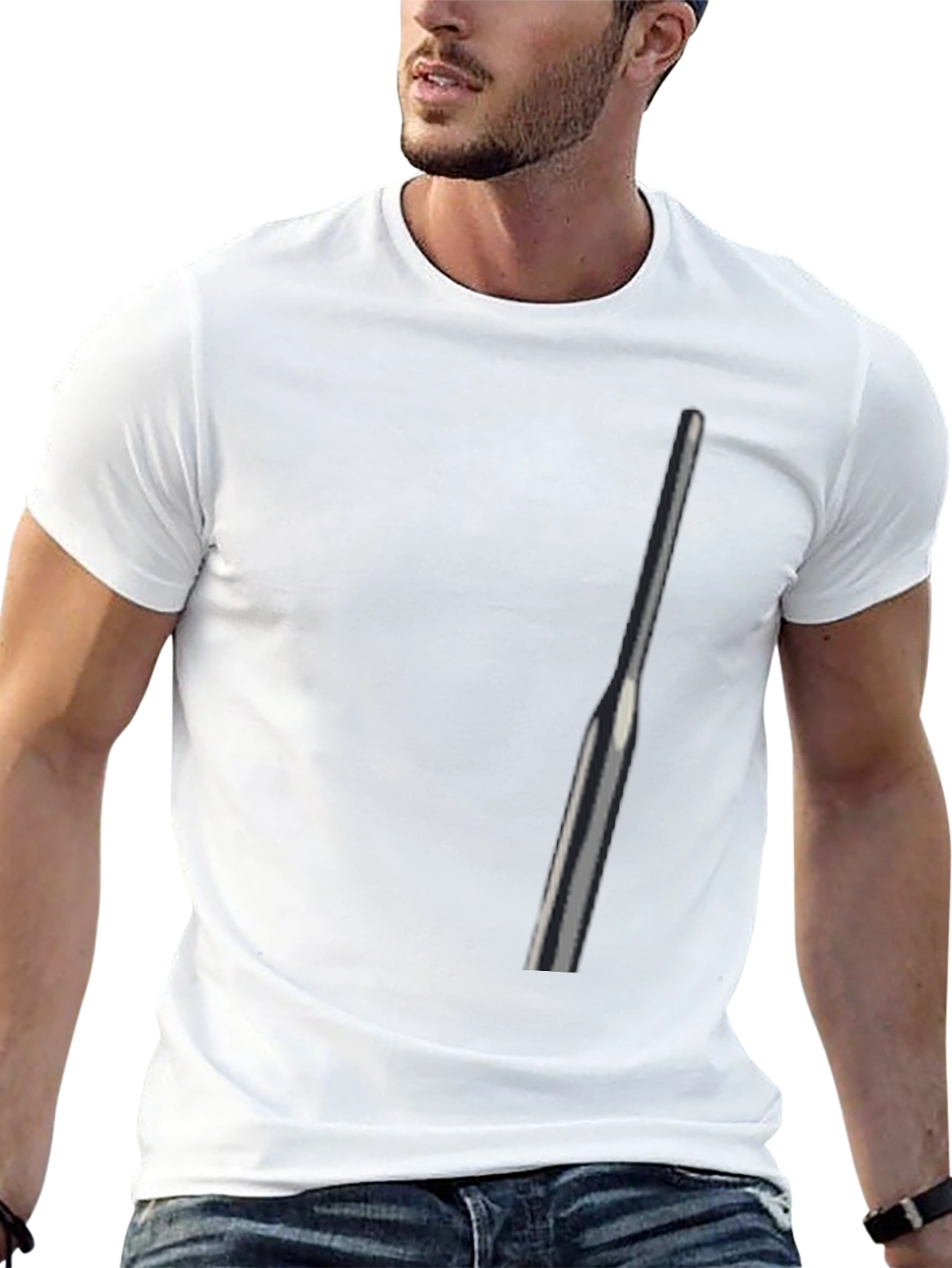 Mens Black T-Shirt with Abstract Graphic