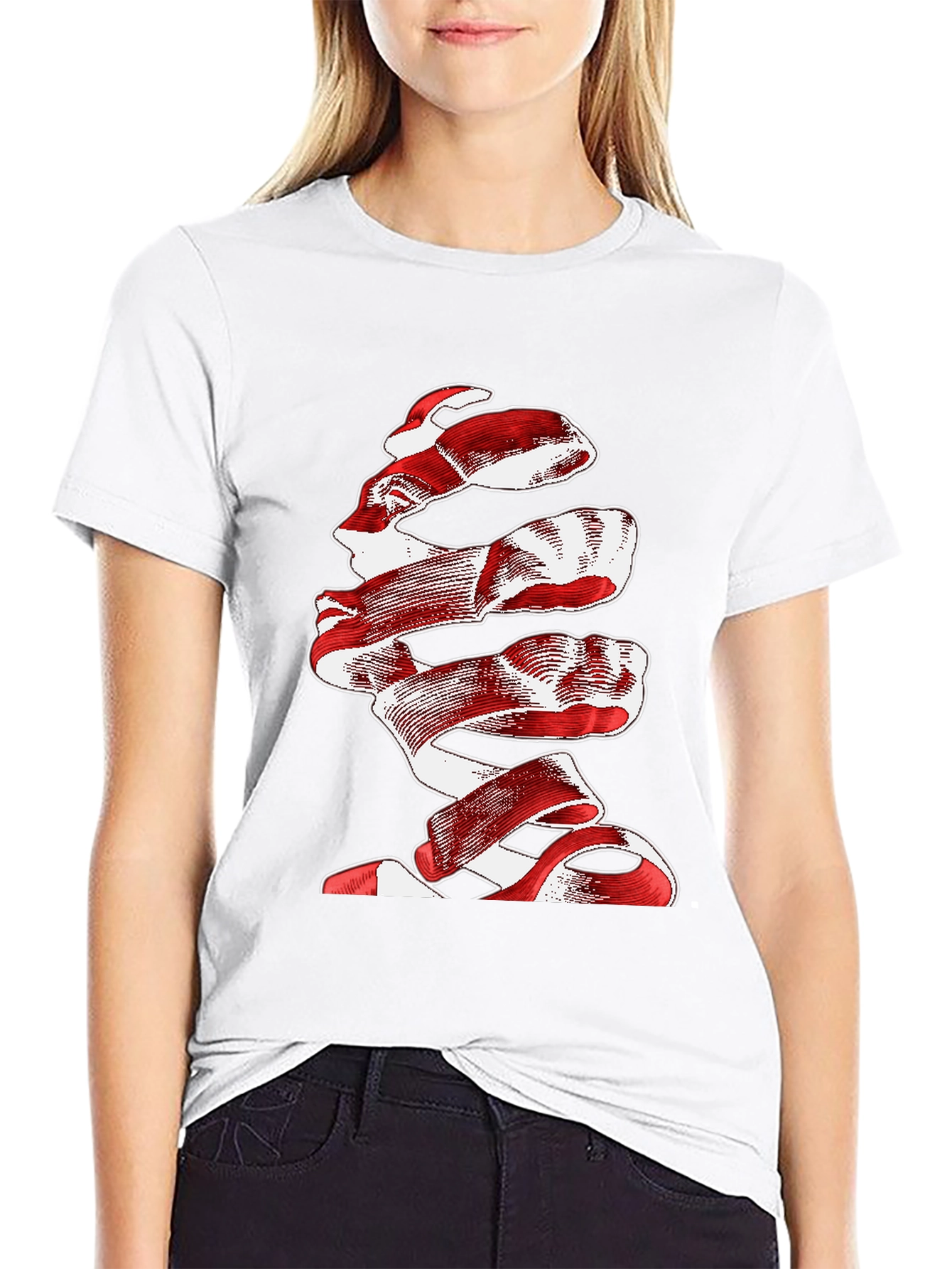 Twisted Ribbon Graphic T-Shirt