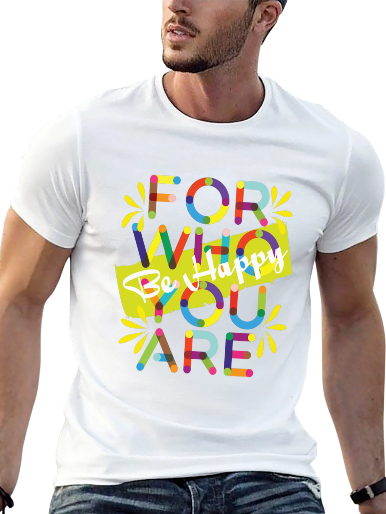 Be Happy Graphic T-Shirt - Motivational Tee