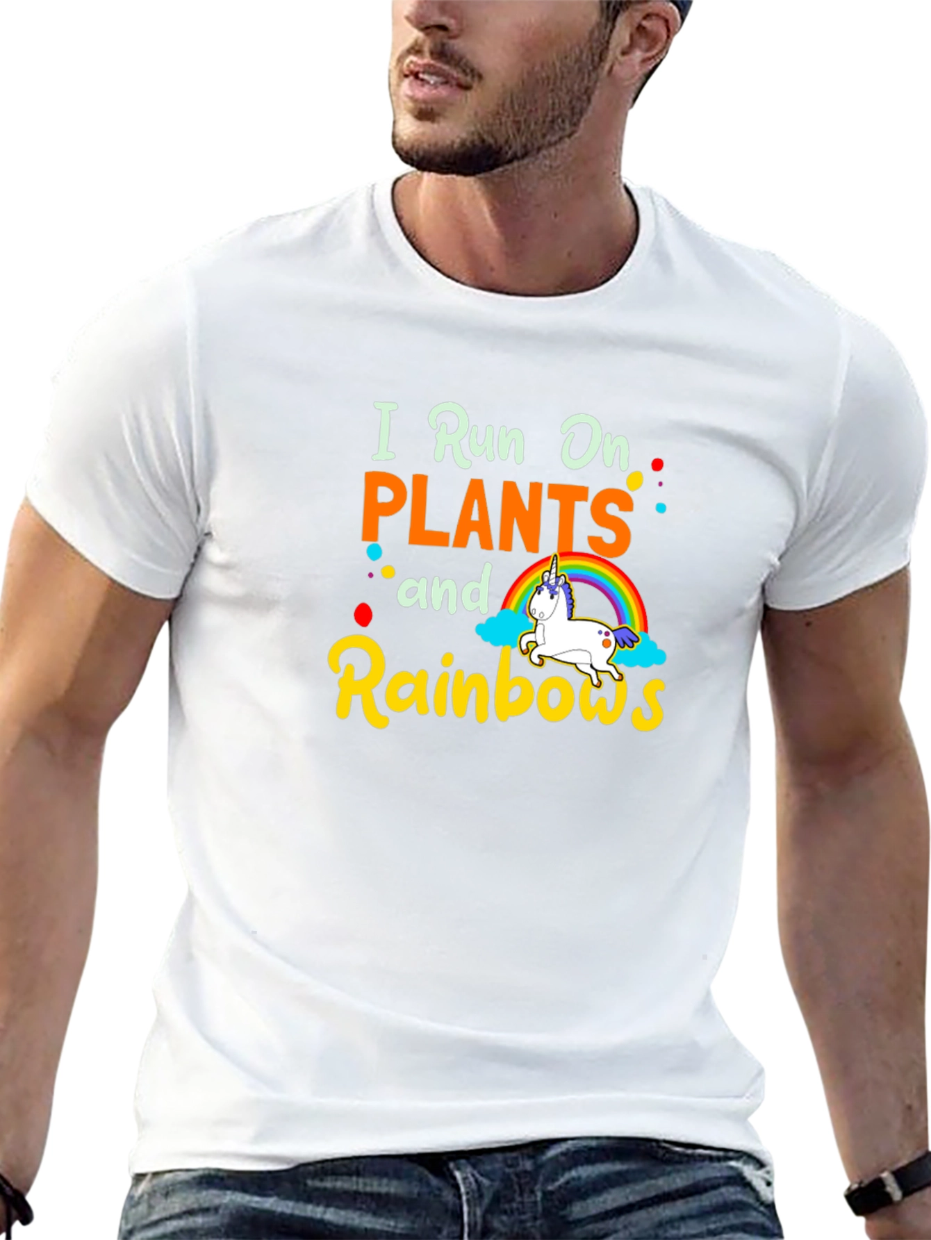 Plants and Rainbows Graphic T-Shirt