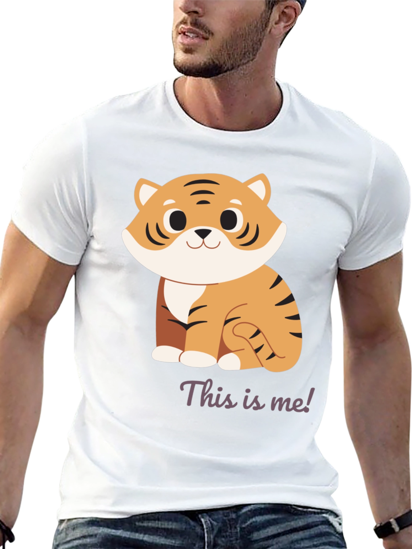 Cute Tiger Graphic T-Shirt - This Is Me!