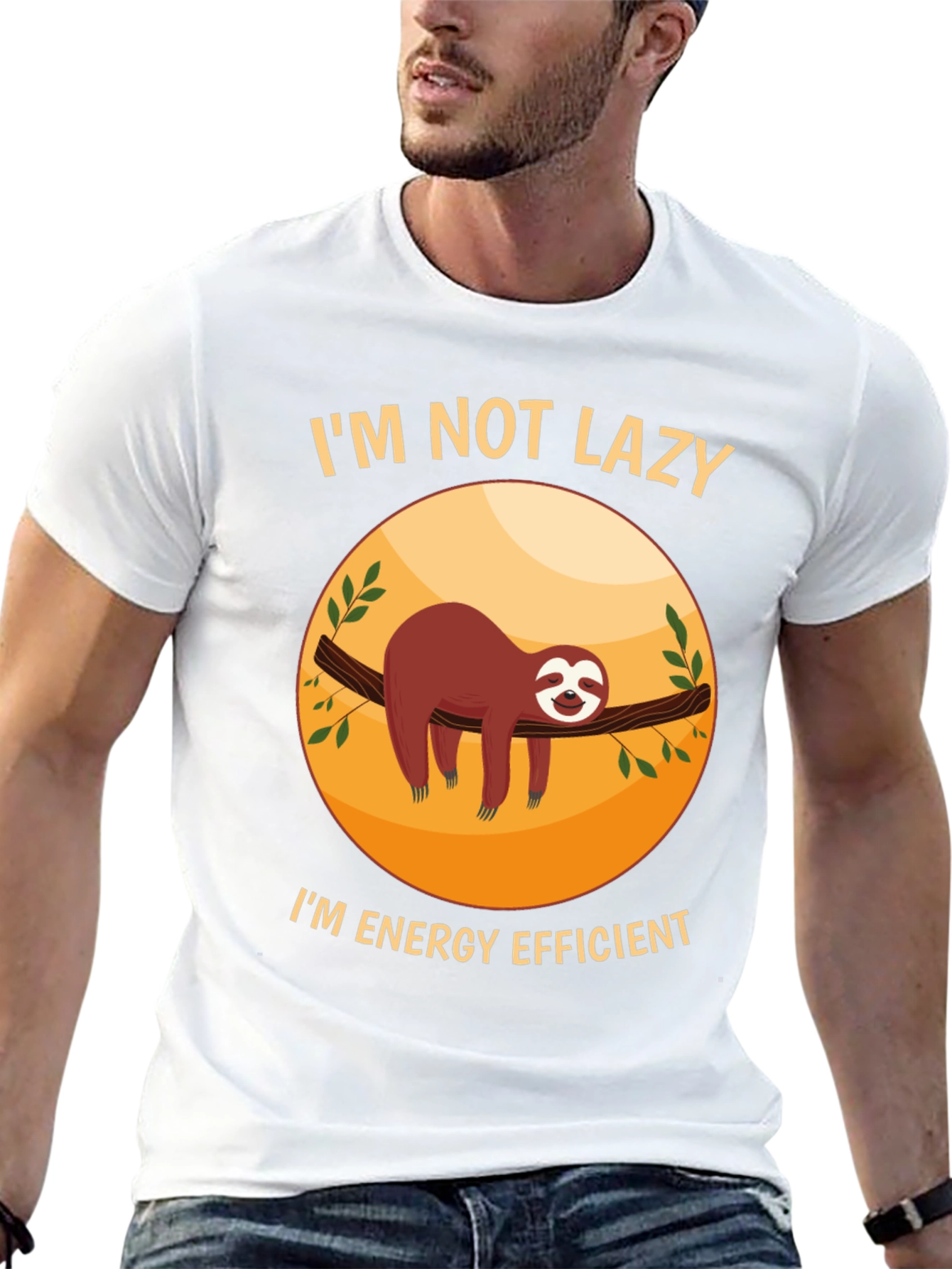 Funny Sloth Im Not Lazy Graphic T-Shirt
