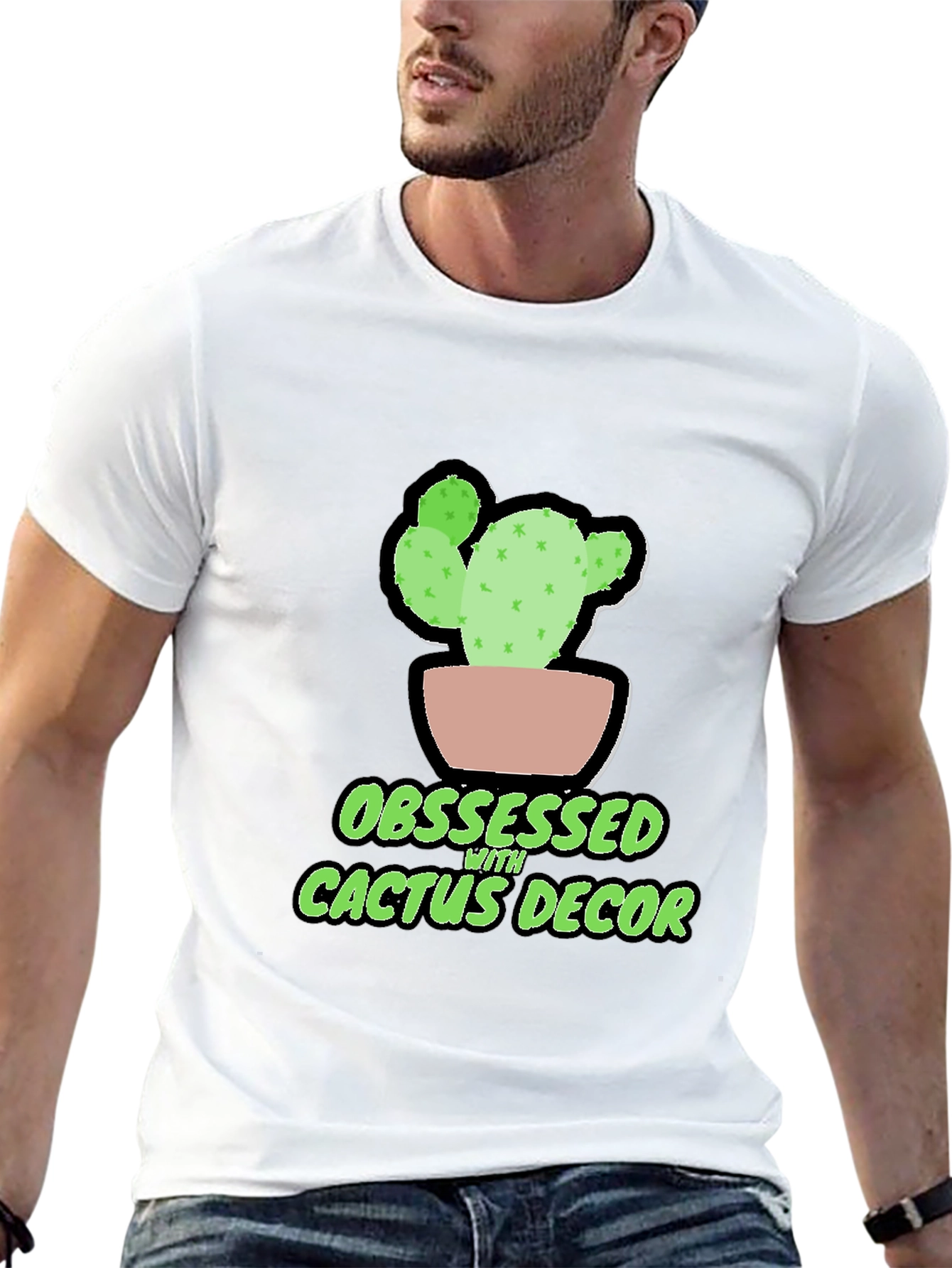 Obsessed with Cactus Decor Graphic Tee