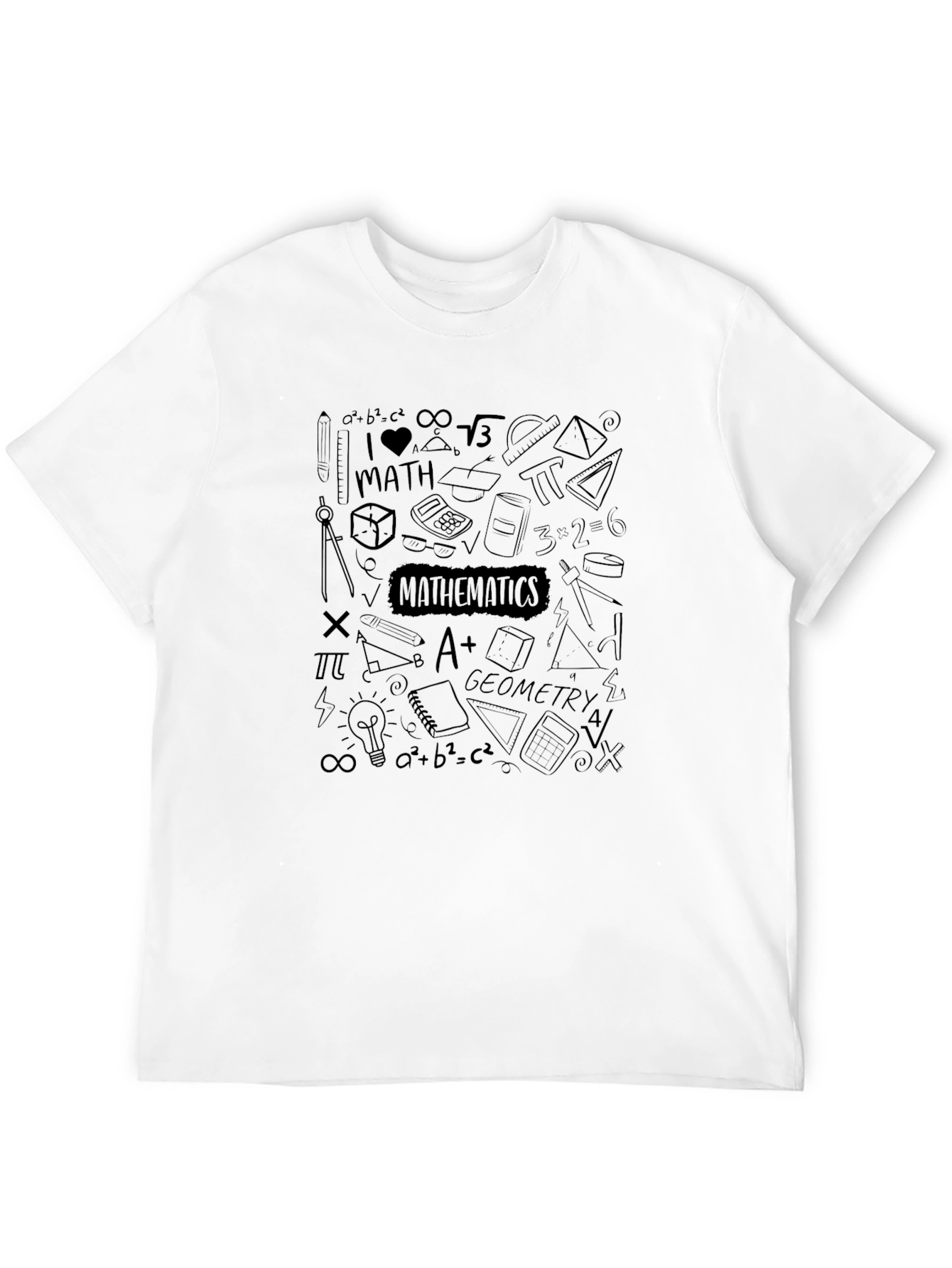 Math Symbols Graphic Print T-Shirt