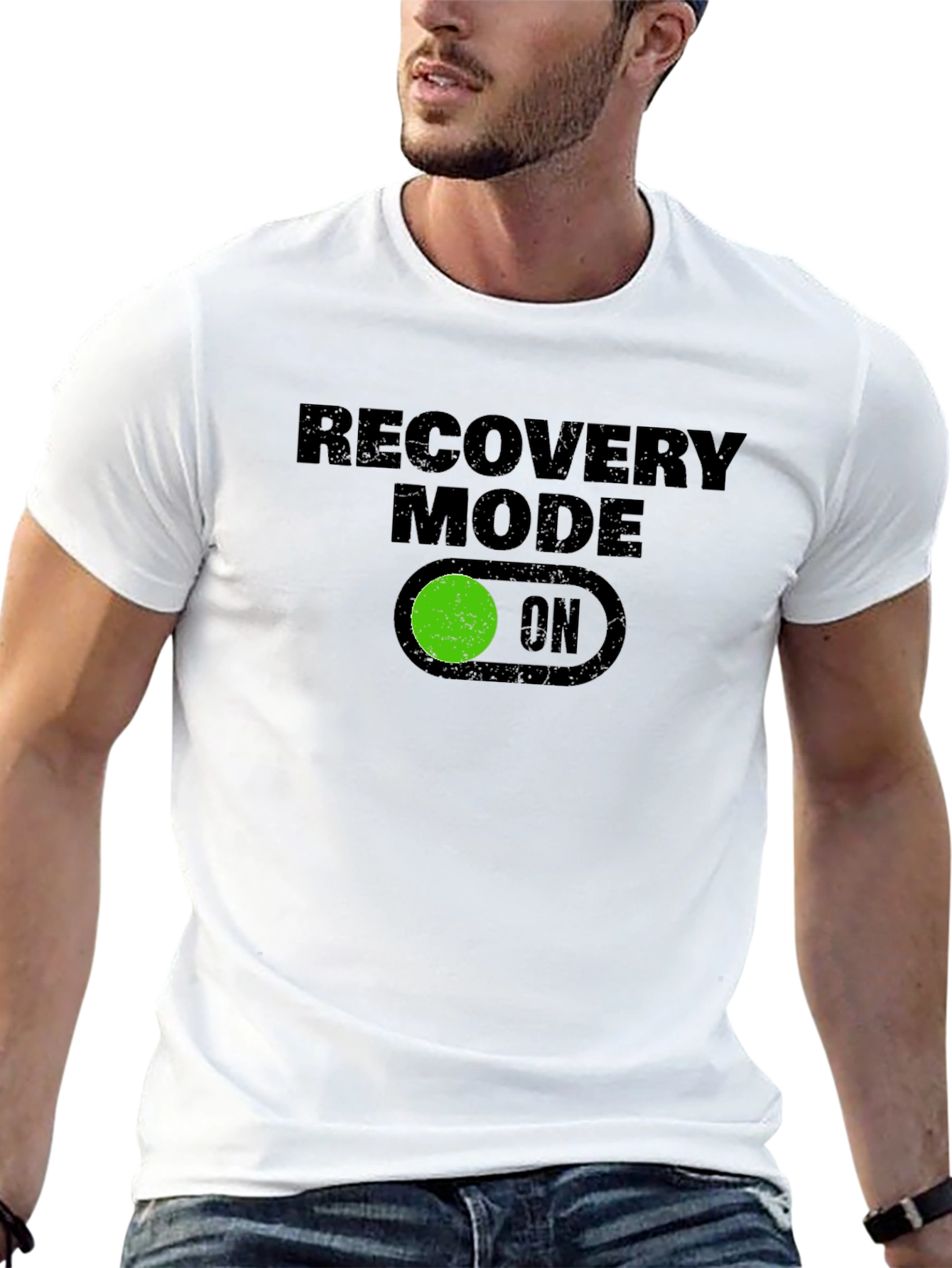 Recovery Mode ON Graphic Tee - Black T-Shirt
