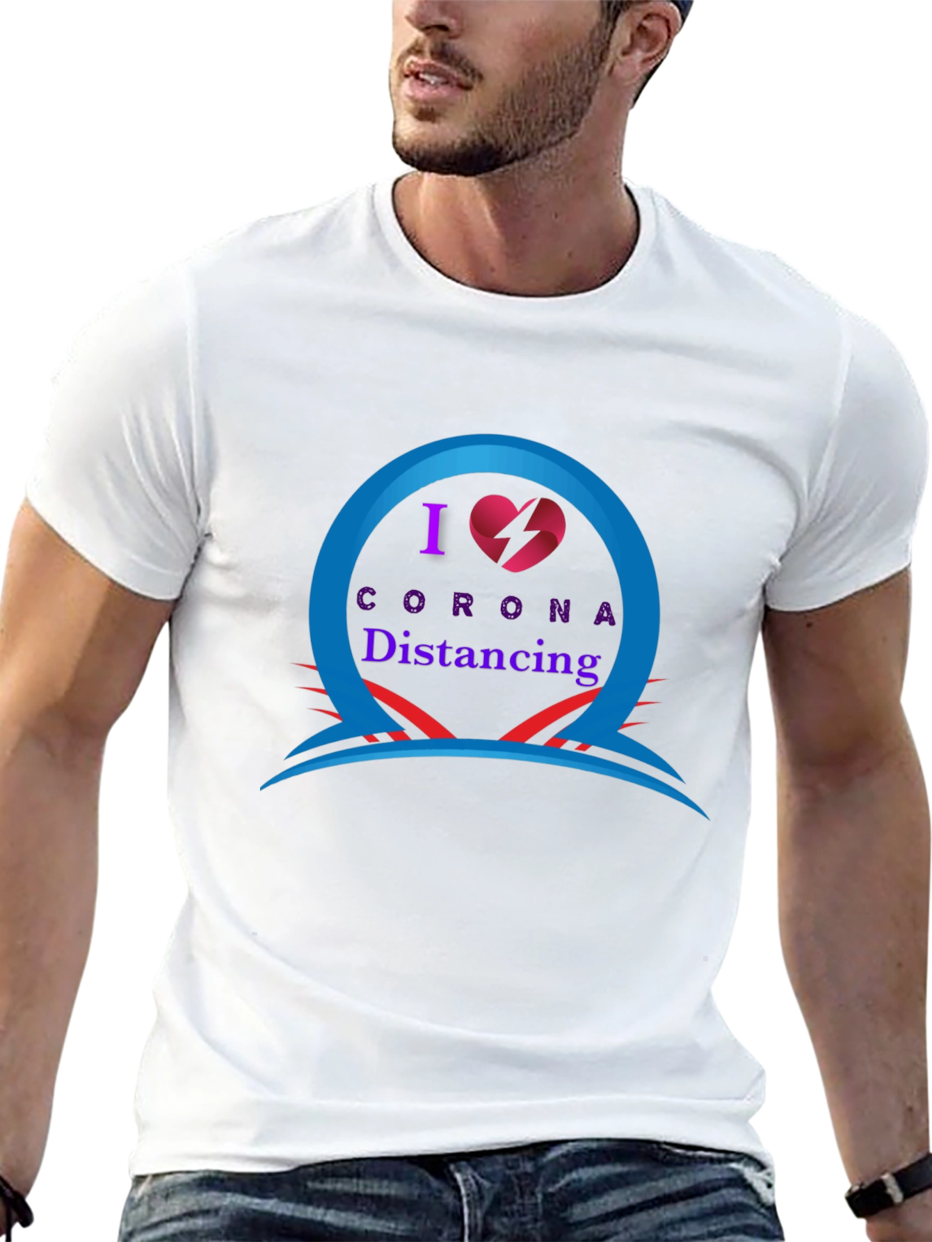 I Heart Corona Distancing Novelty T-Shirt