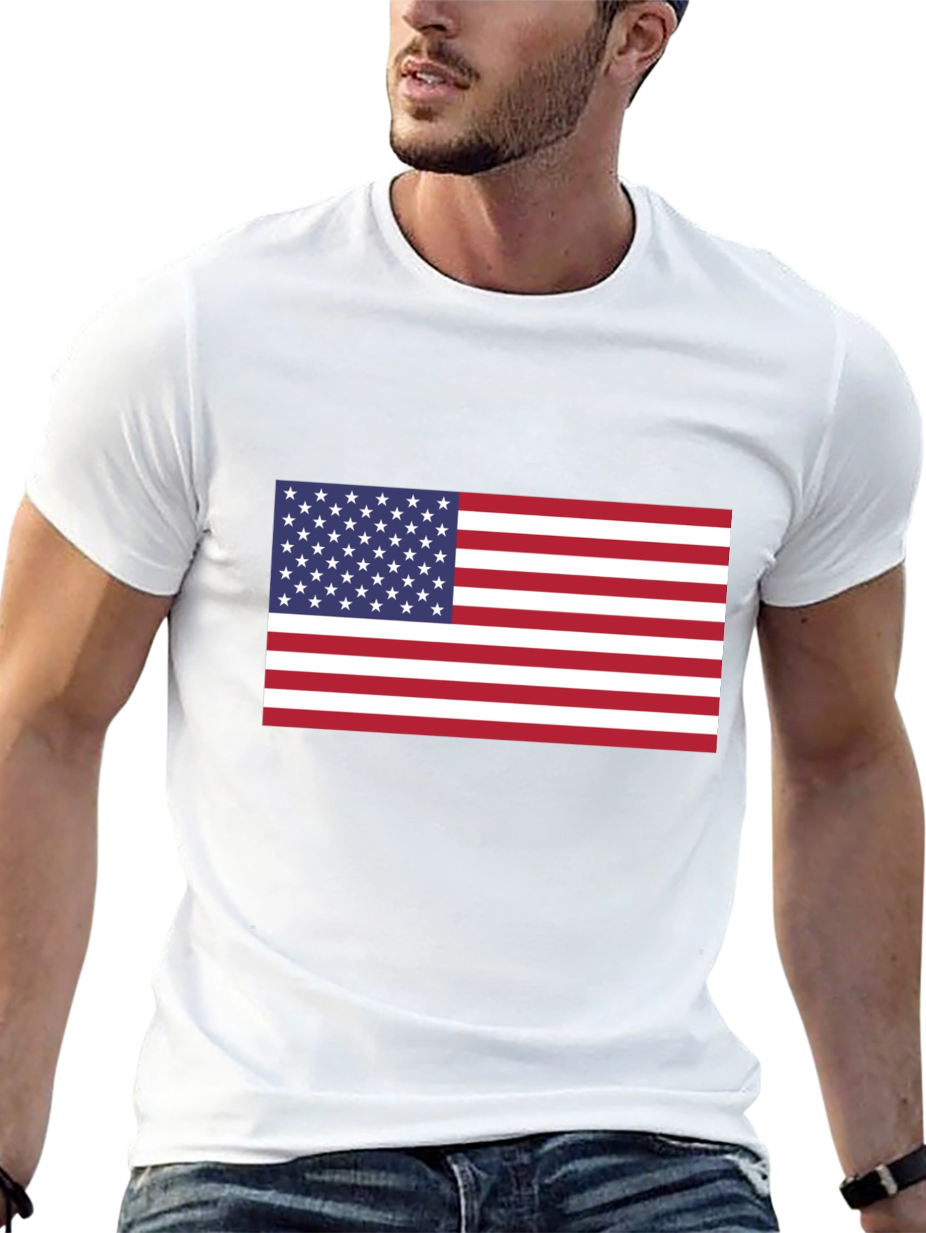 USA Flag Graphic Tee - Patriotic Pride
