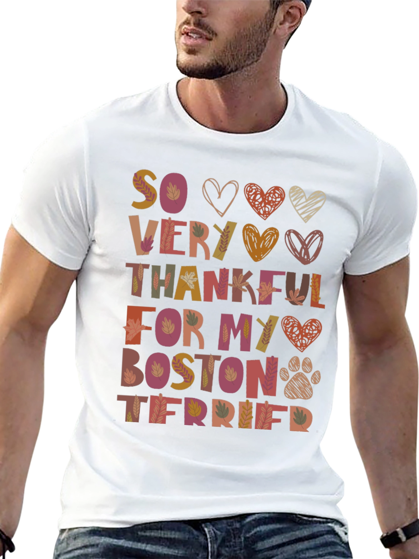 Thankful Boston Terrier Graphic Tee