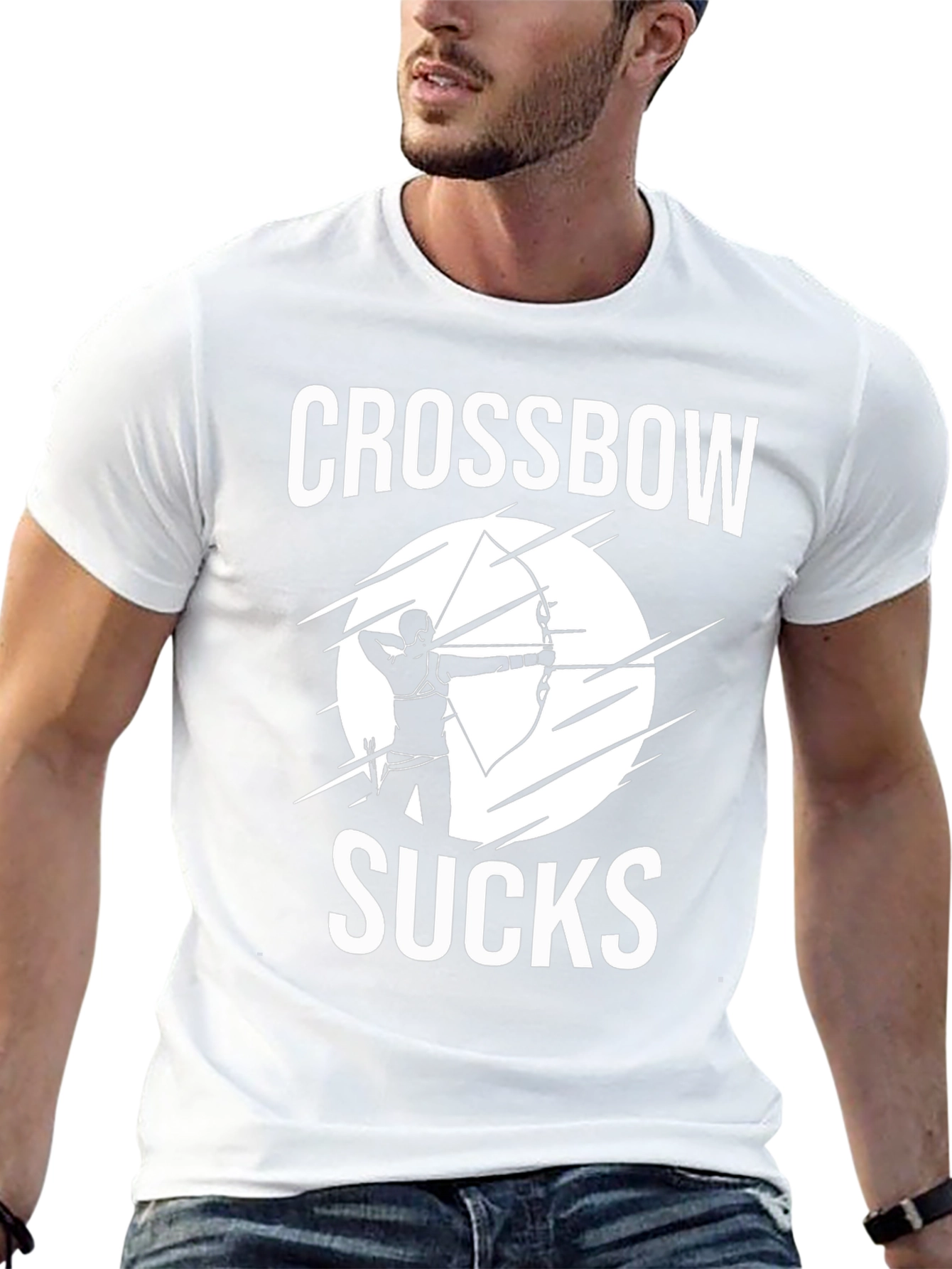 Crossbow Sucks T-Shirt - Archery Humor Tee