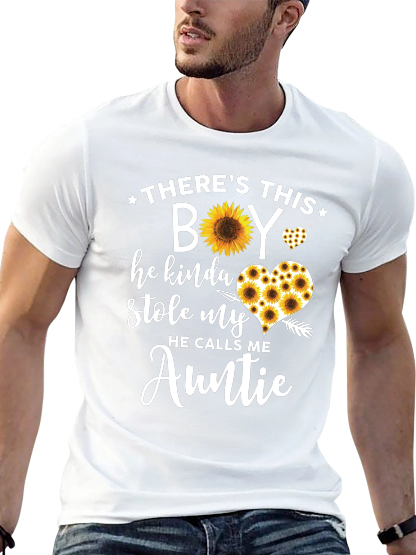 Sunflower Auntie T-Shirt - Theres This Boy