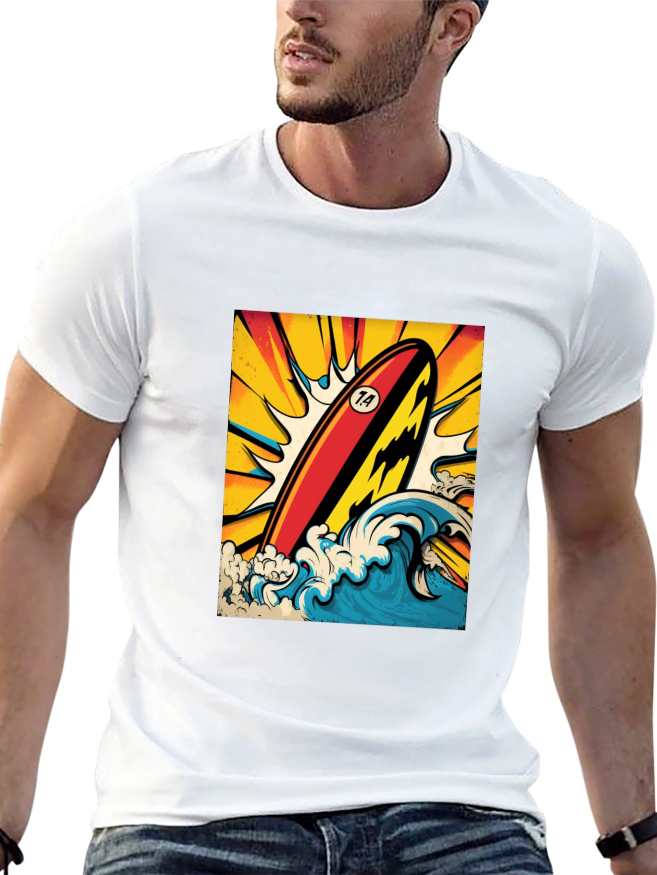 Surfboard Graphic Tee - Ride the Wave in Style!