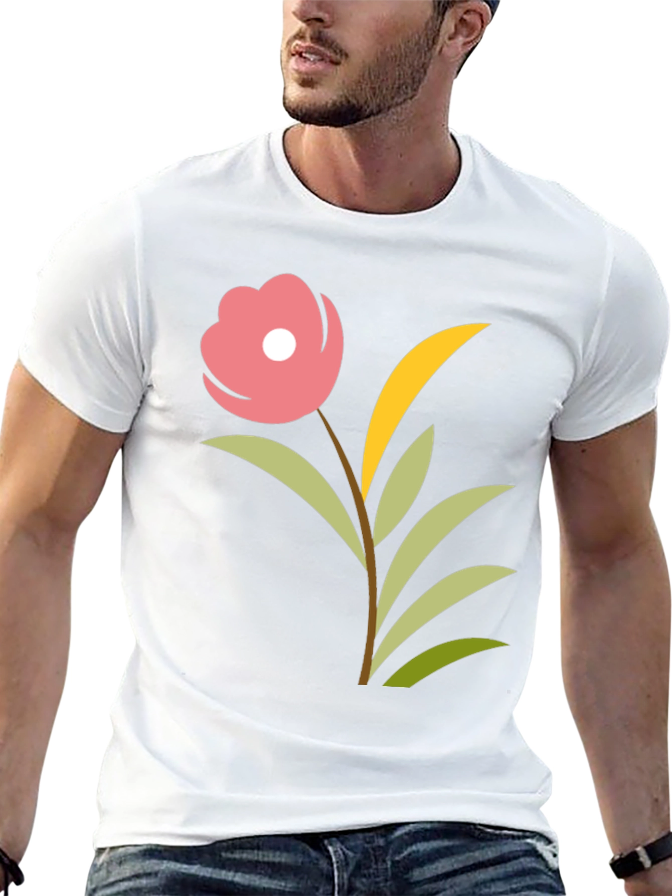 Floral Graphic Tee - Black