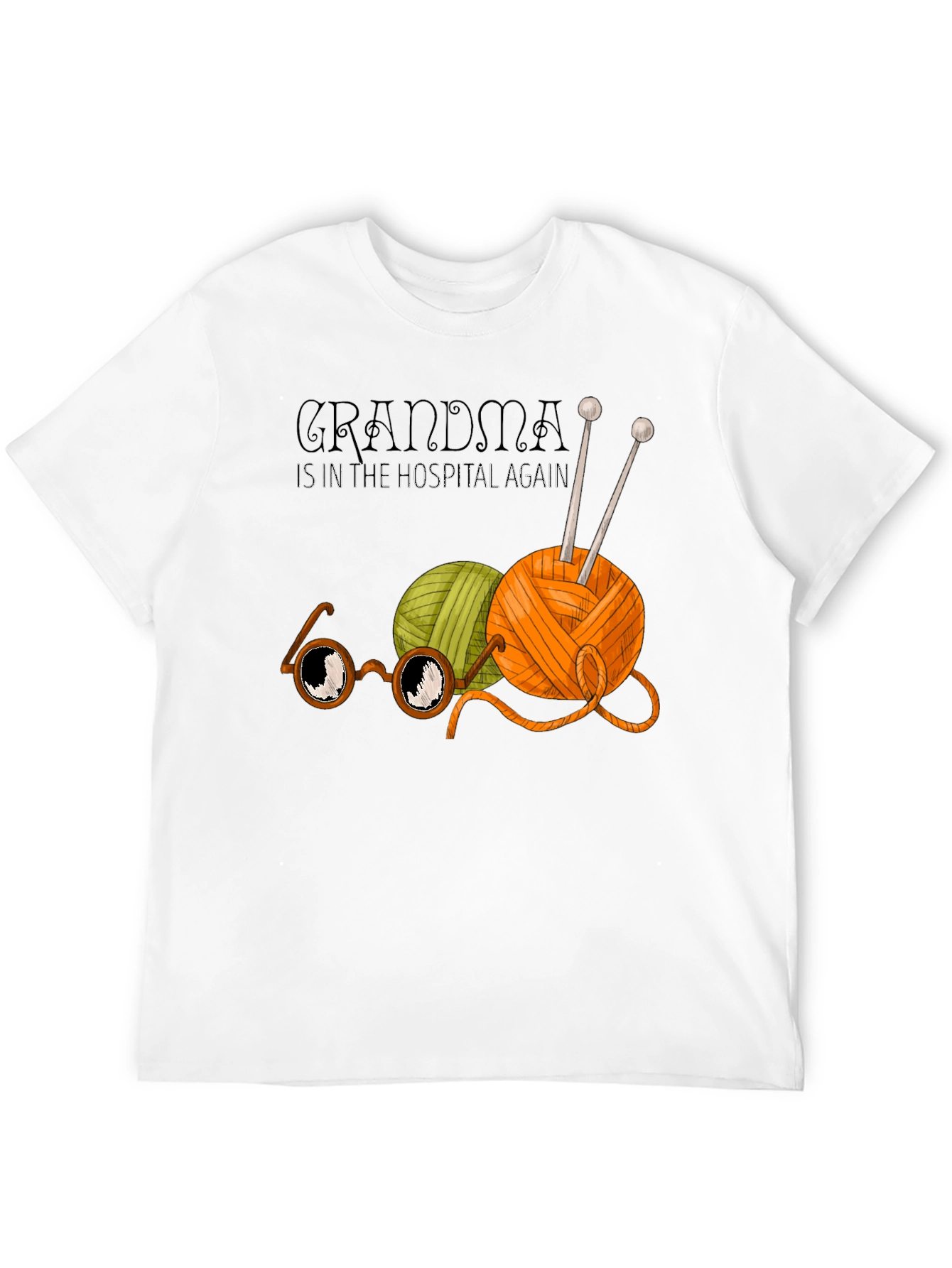 Grandma Hospital Again Funny Knit T-Shirt