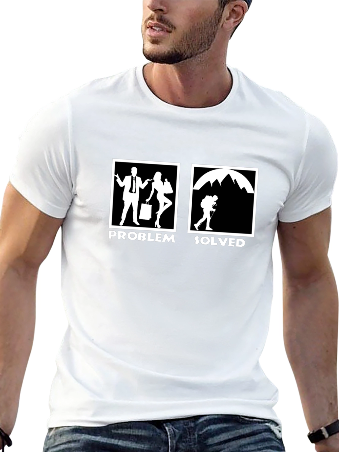 Problem Solved Hiking T-Shirt - Funny Outdoor Tee