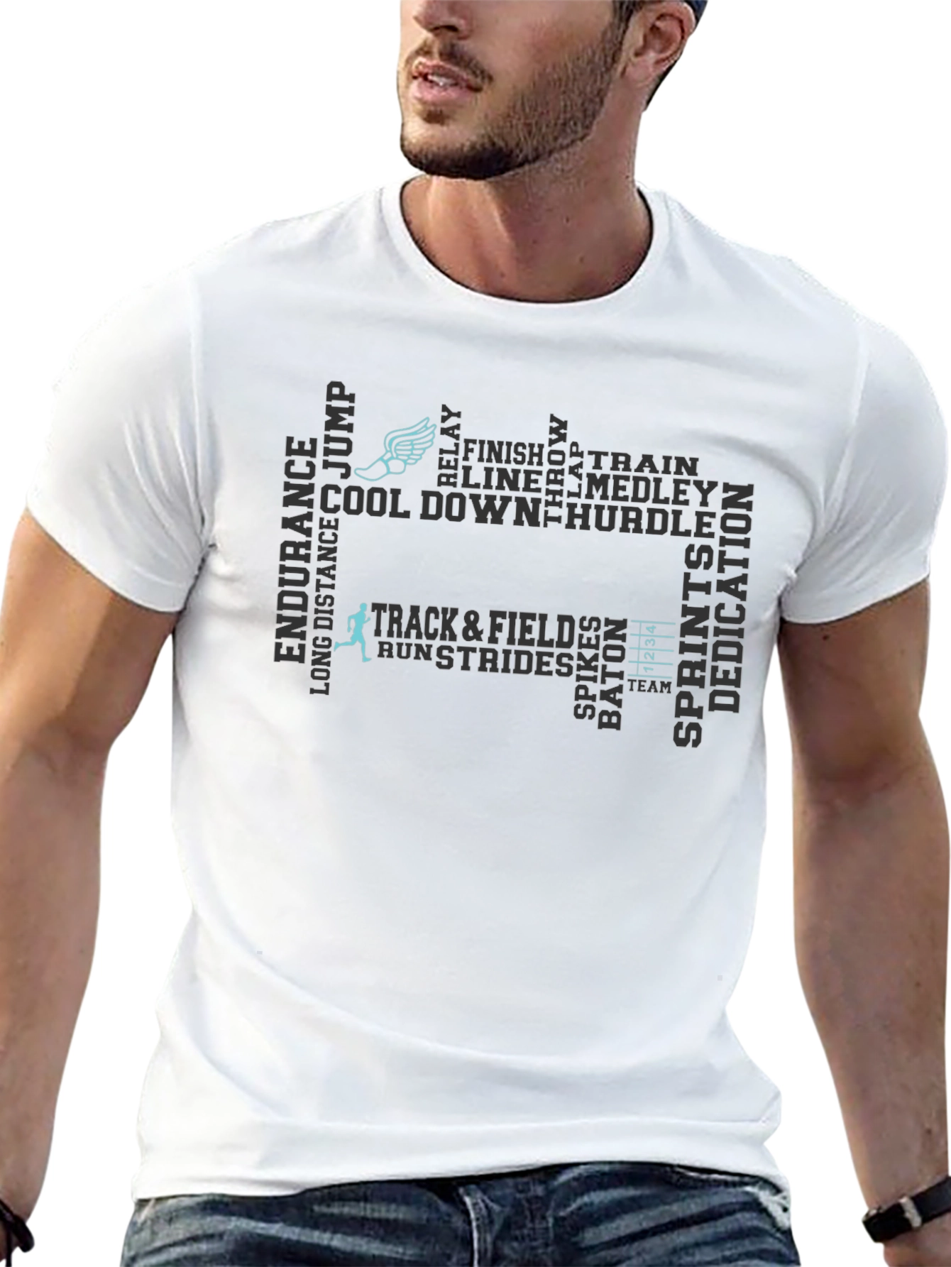 Track & Field Word Art T-Shirt