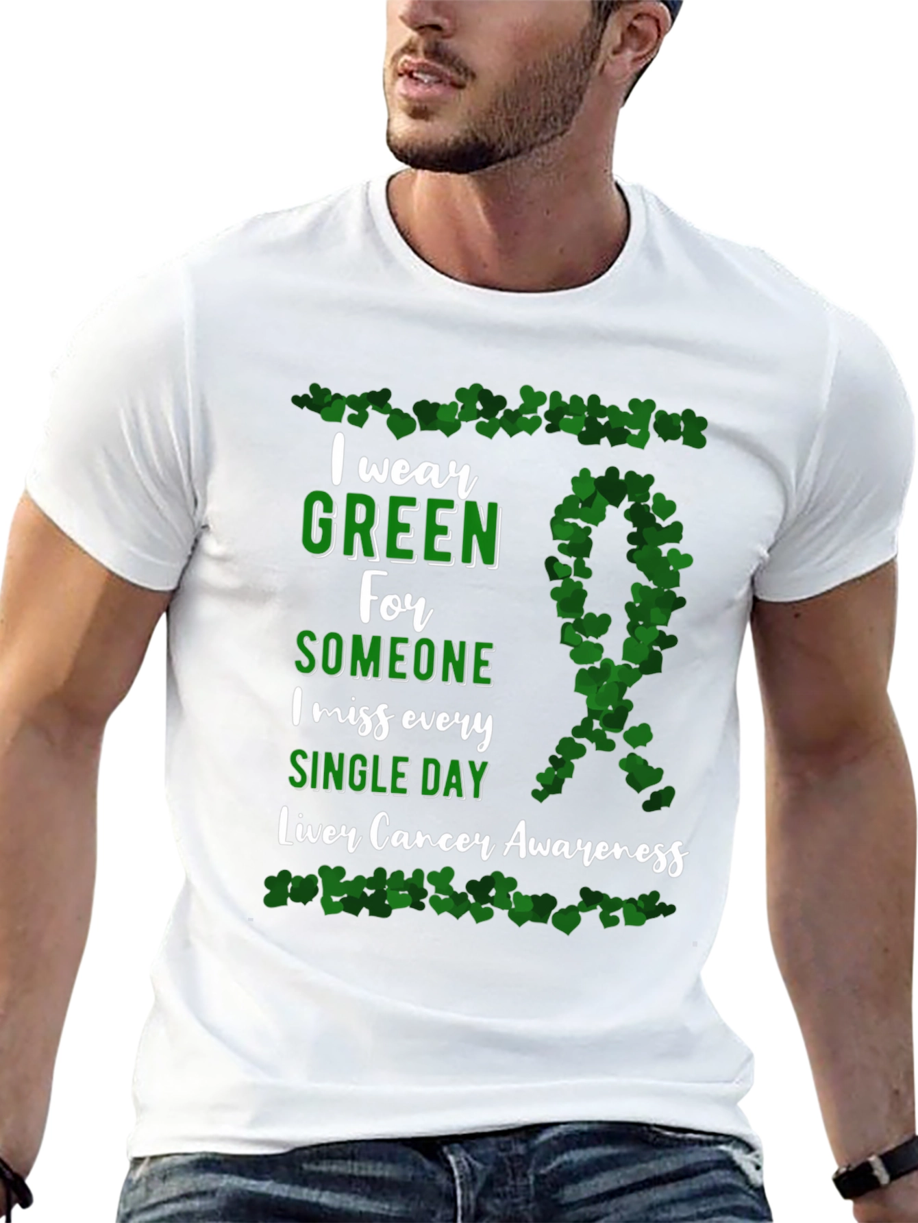 Liver Cancer Awareness I Wear Green T-Shirt