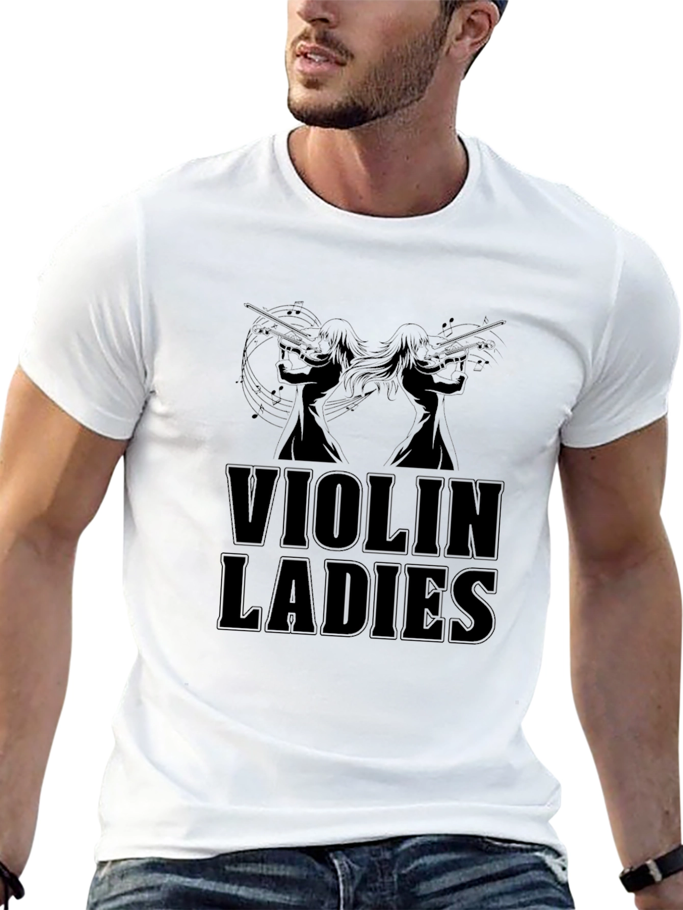 Violin Ladies Graphic T-Shirt - Musician Tee