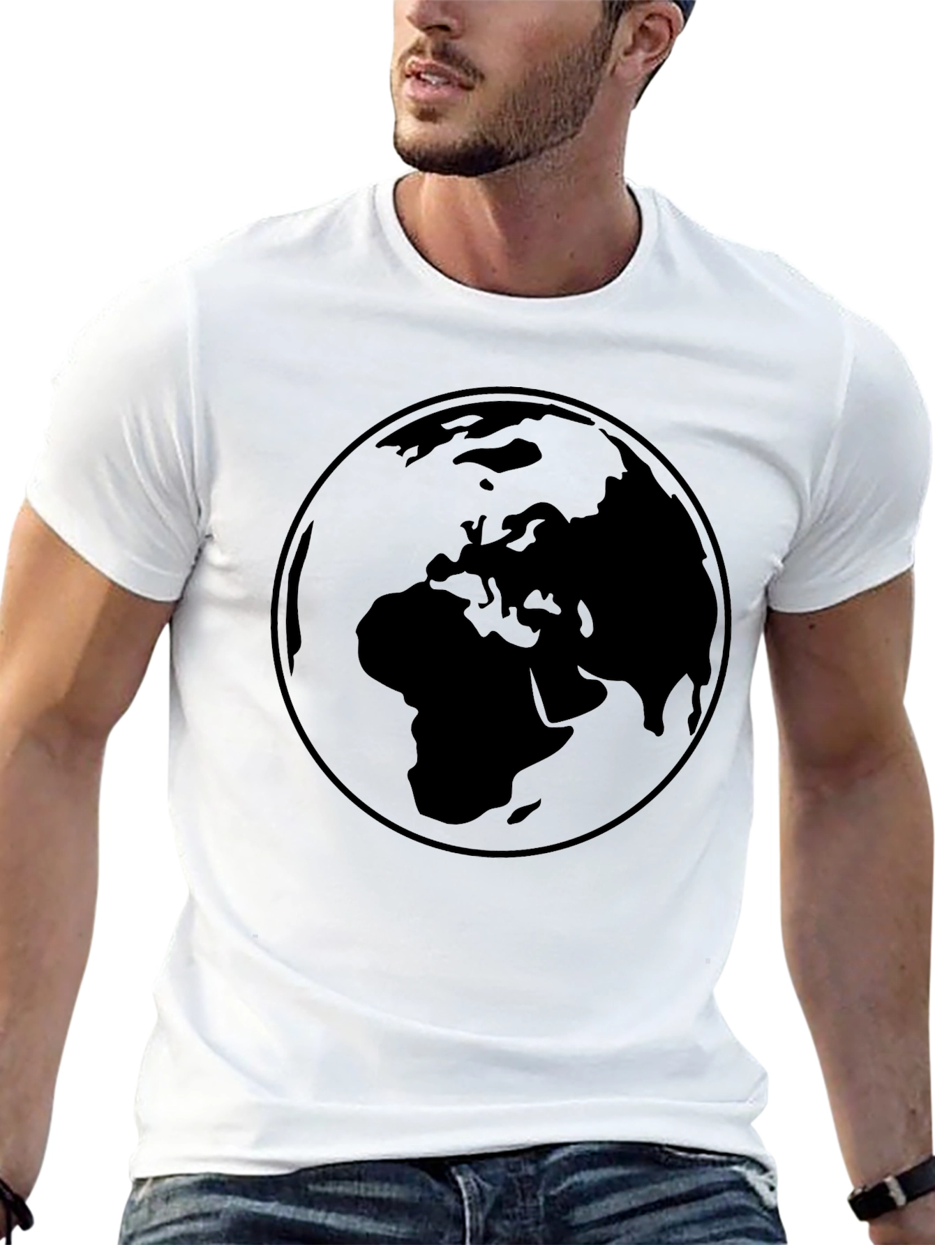 Earth Graphic Black T-Shirt - Global Design Tee