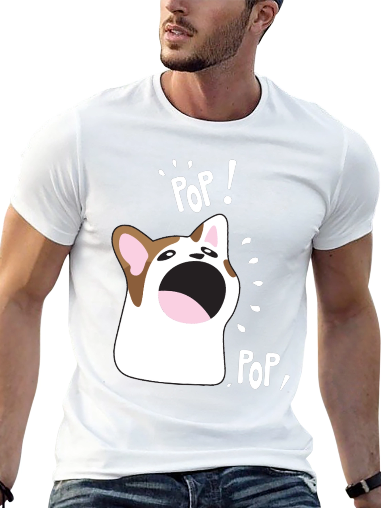 Pop Cat Meme T-Shirt Funny Pet Tee