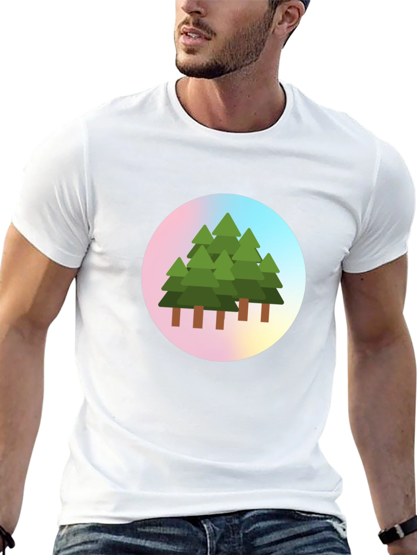 Nature Trees Graphic Print T-Shirt