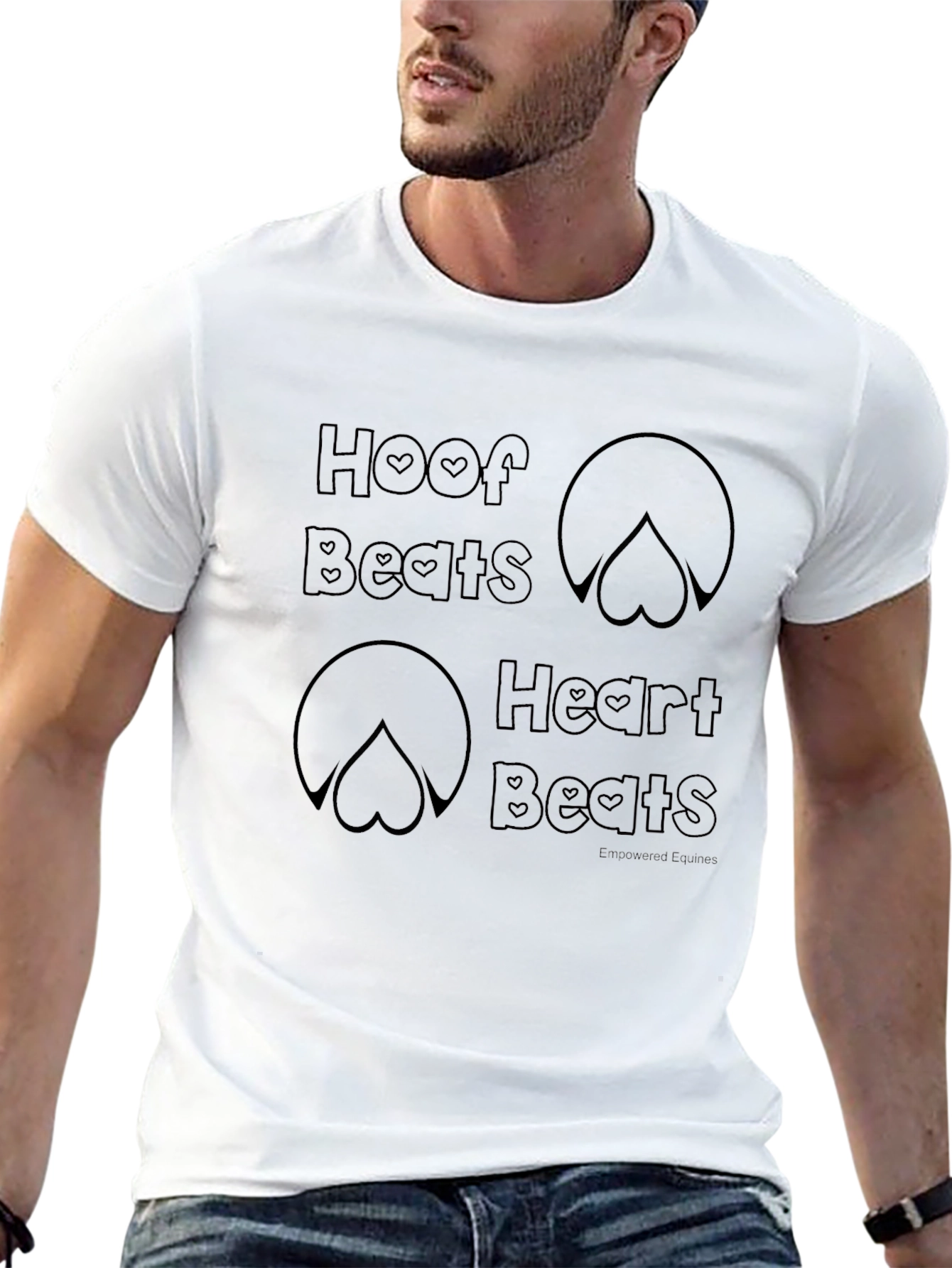 Hoof Beats Heart Beats Black T-Shirt