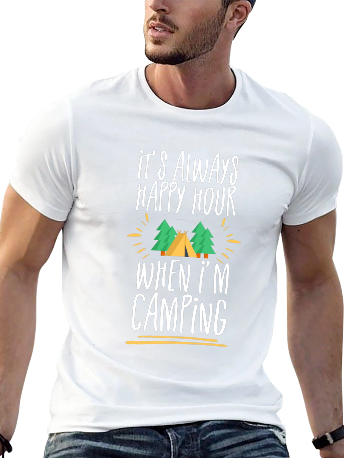 Camping Happy Hour Graphic Tee