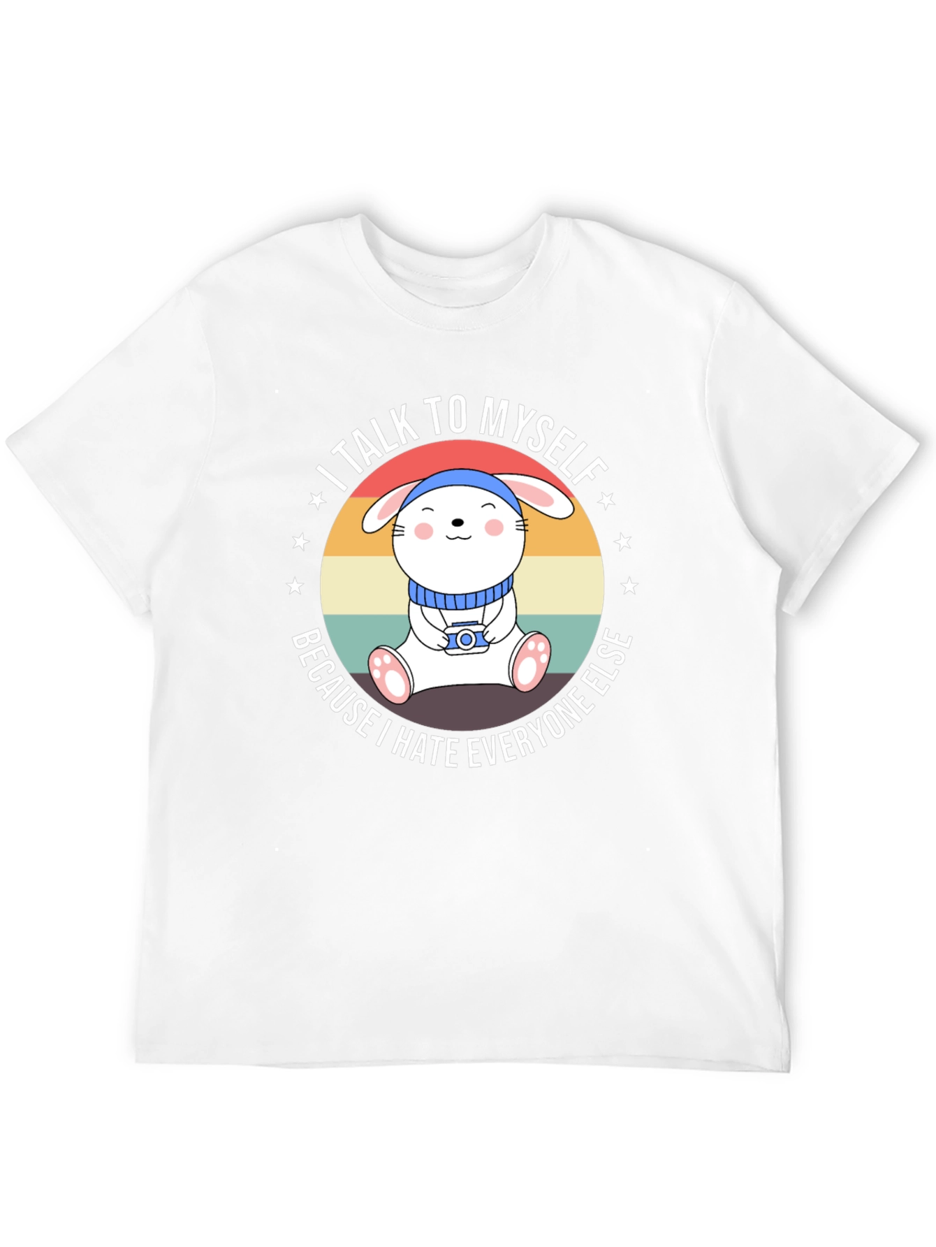 I Talk To Myself Funny Bunny T-Shirt