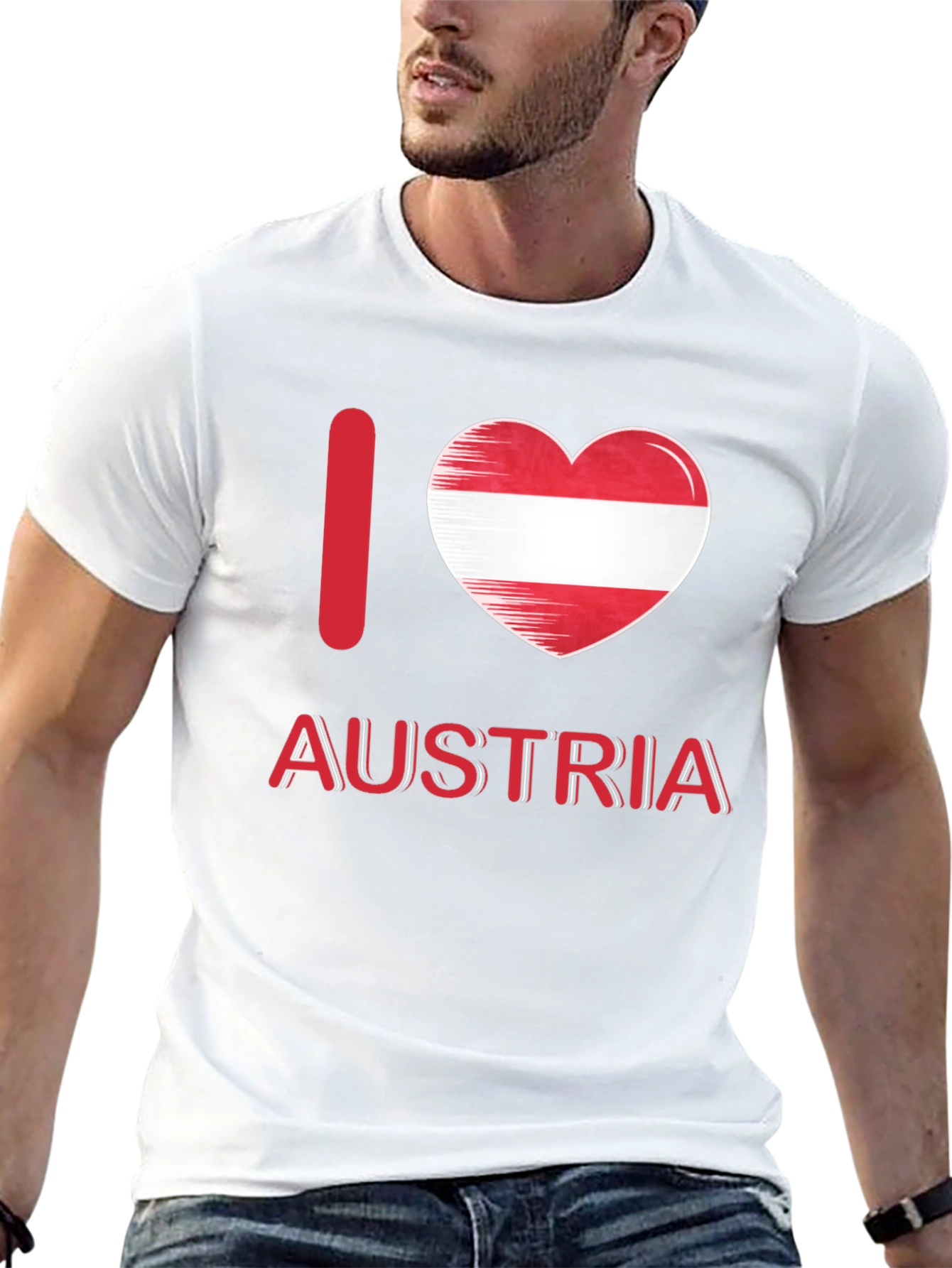 I Heart Austria T-Shirt - Black Cotton Tee