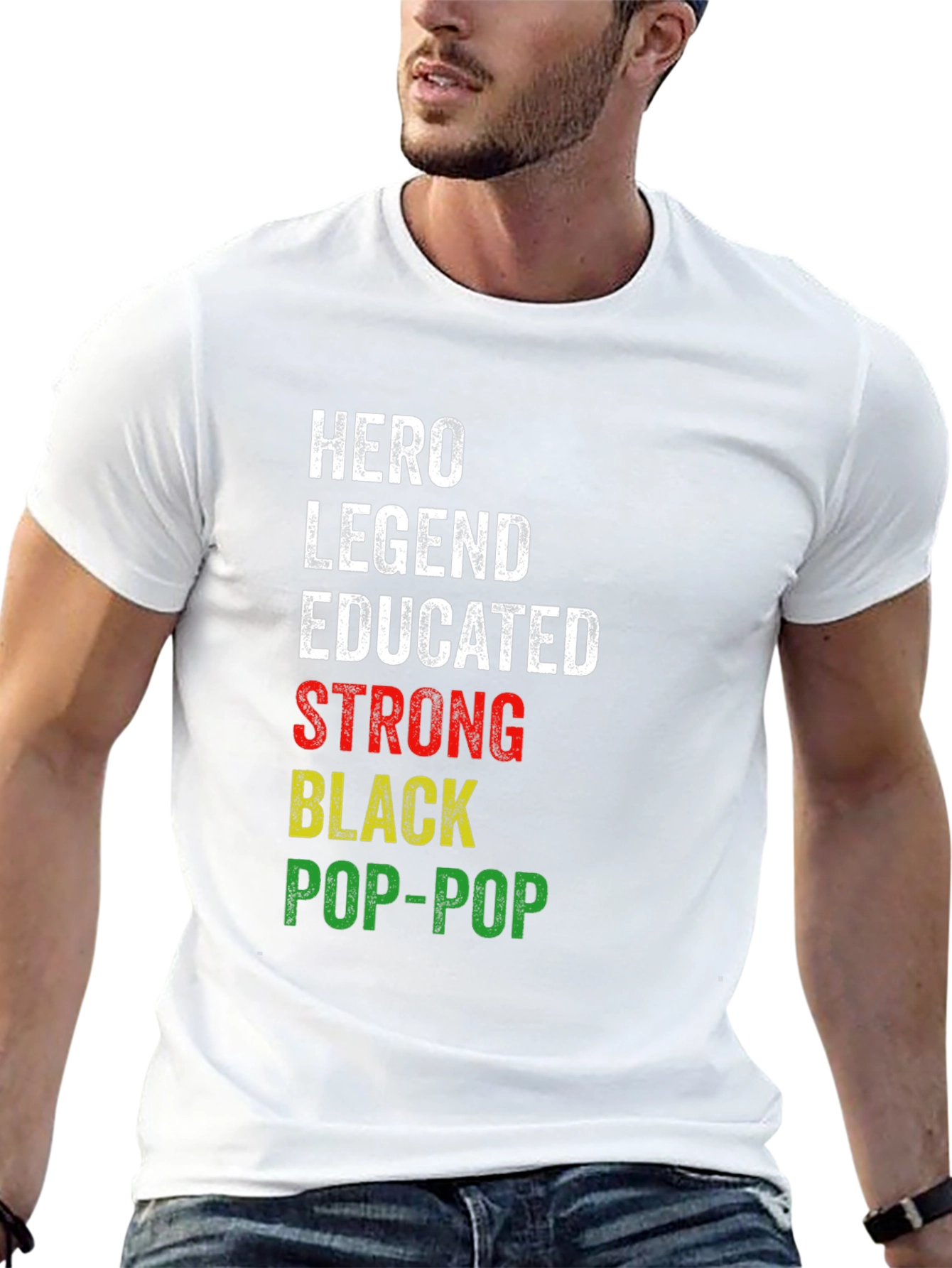 Hero Legend Pop-Pop Black Pride T-Shirt