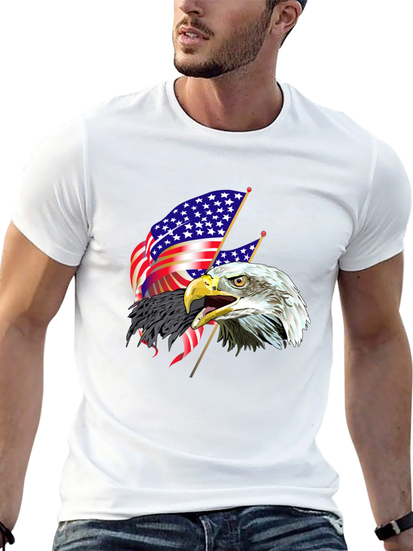 Bald Eagle American Flag Graphic Tee