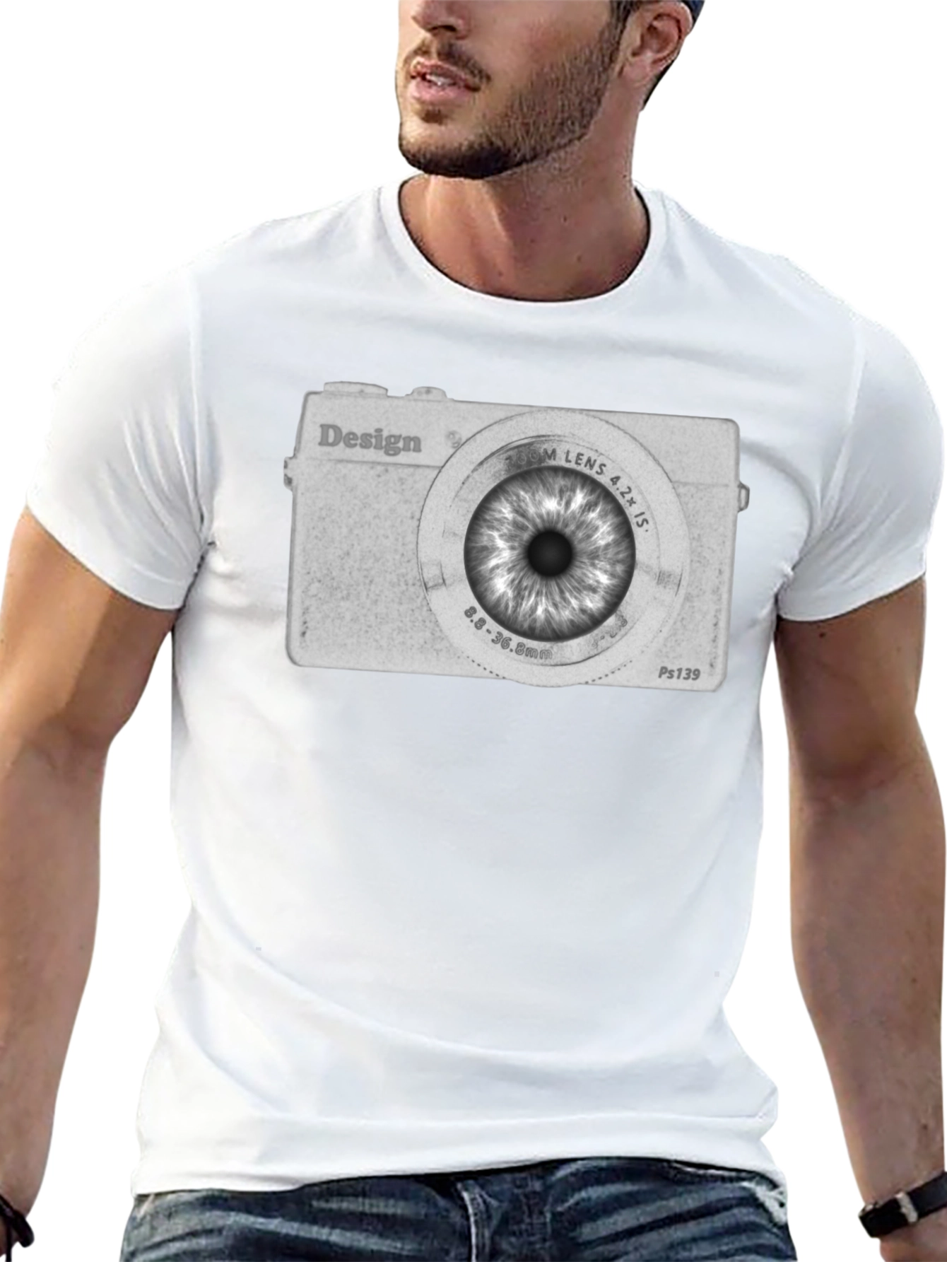 Eye Camera Graphic Tee - Unique Design T-Shirt