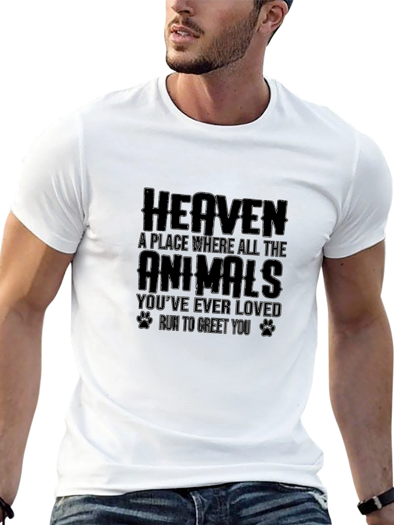 Heaven Animals Loved Graphic T-Shirt