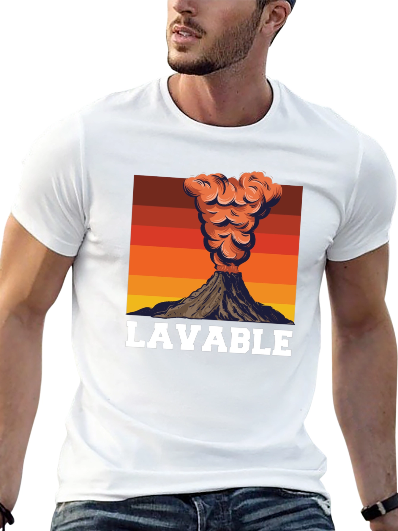 LAVABLE Volcano Graphic Tee - Mens Black T-Shirt