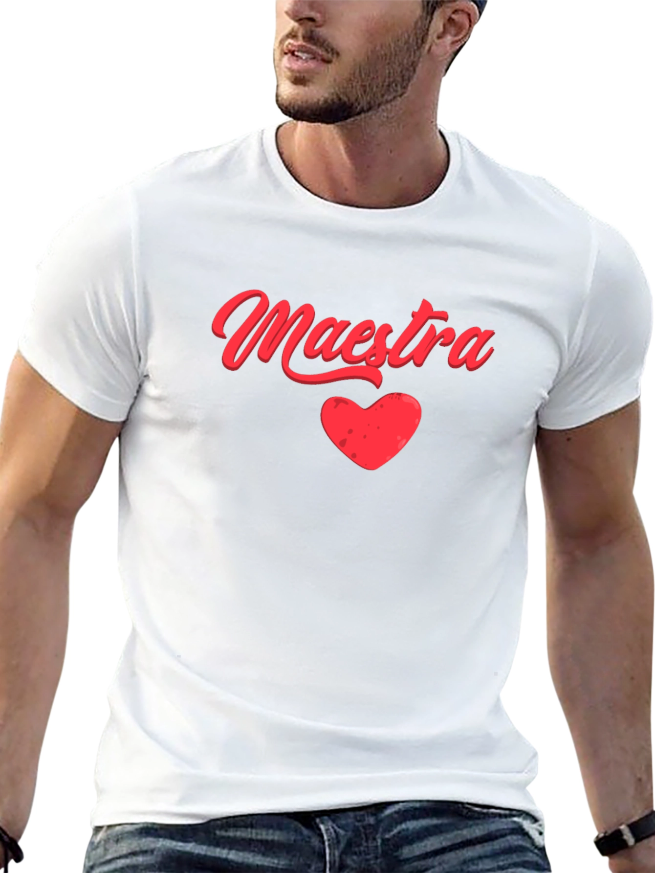 Maestra Heart Graphic T-Shirt - Black Cotton Tee