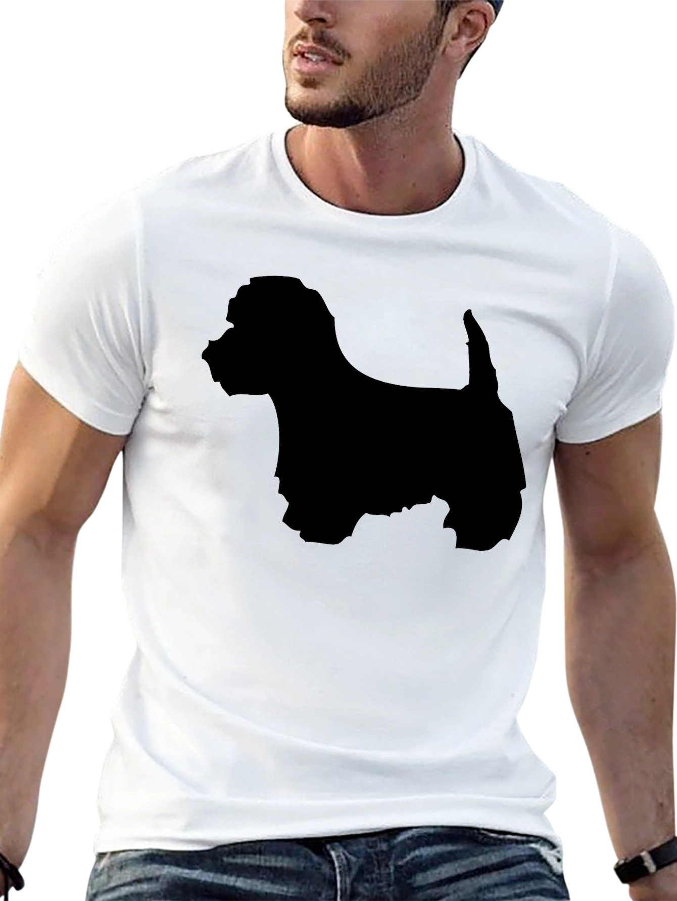 Westie Dog Silhouette Graphic T-Shirt