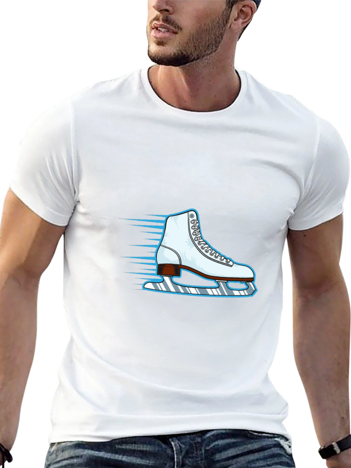 Ice Skate Graphic Black Tee