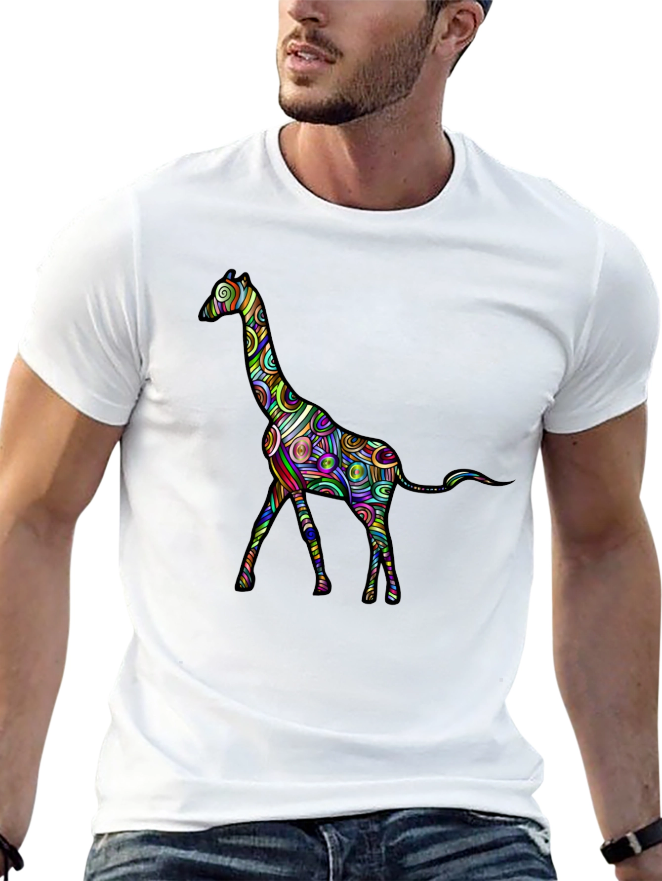Psychedelic Giraffe Graphic T-Shirt