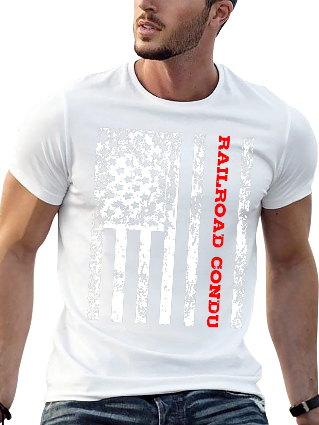 Railroad Conductor Flag T-Shirt