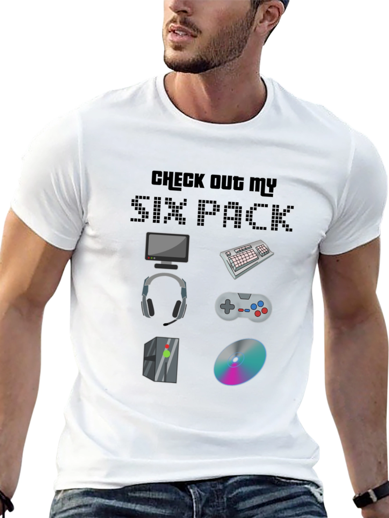 Gamer Six Pack Graphic Tee