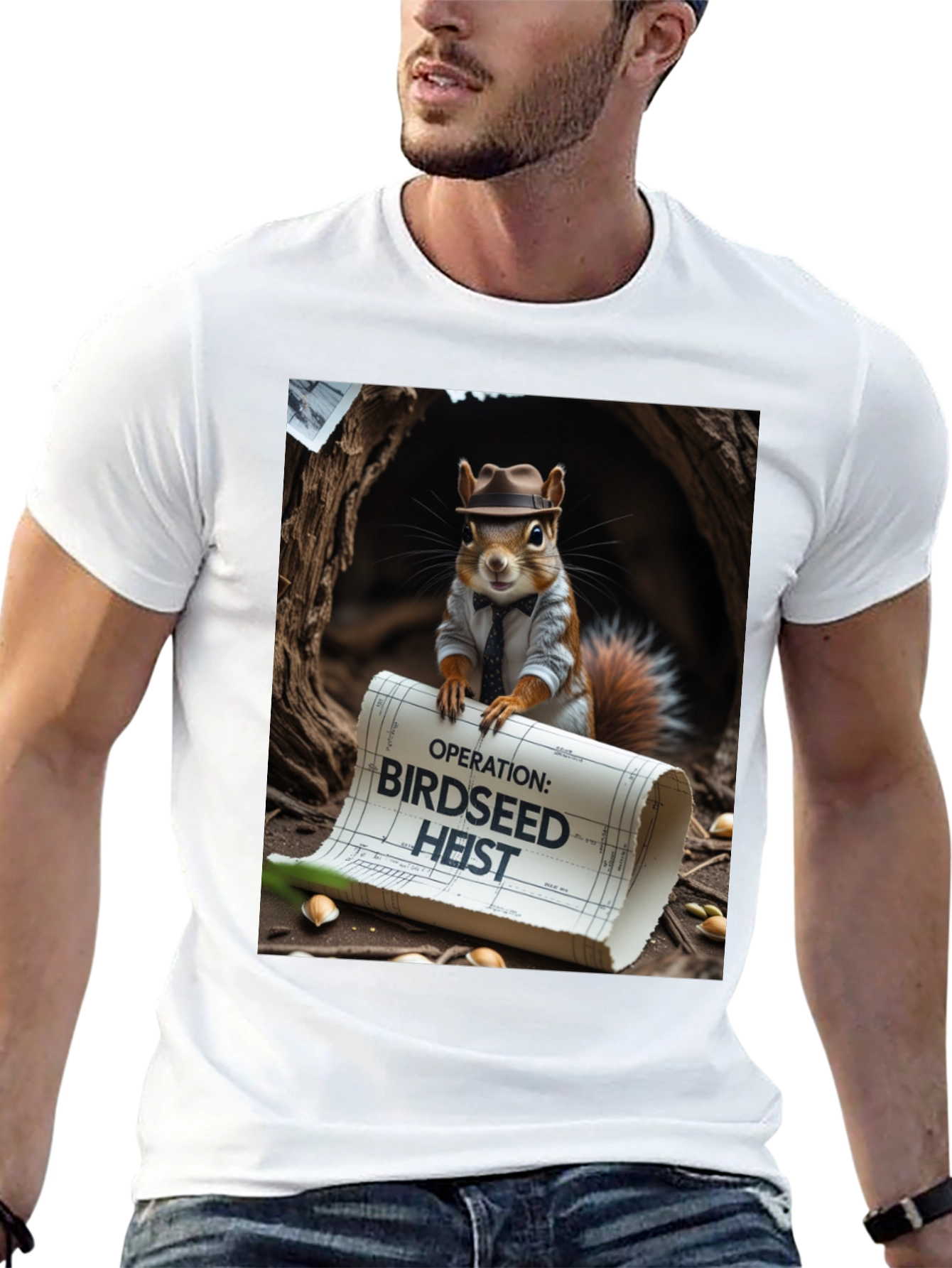 Birdseed Heist Squirrel Tee