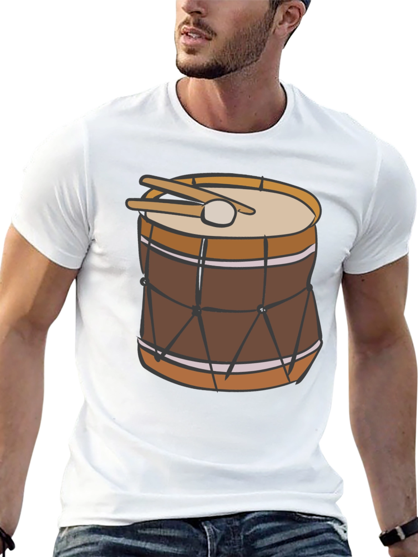 Drum Graphic Black T-Shirt