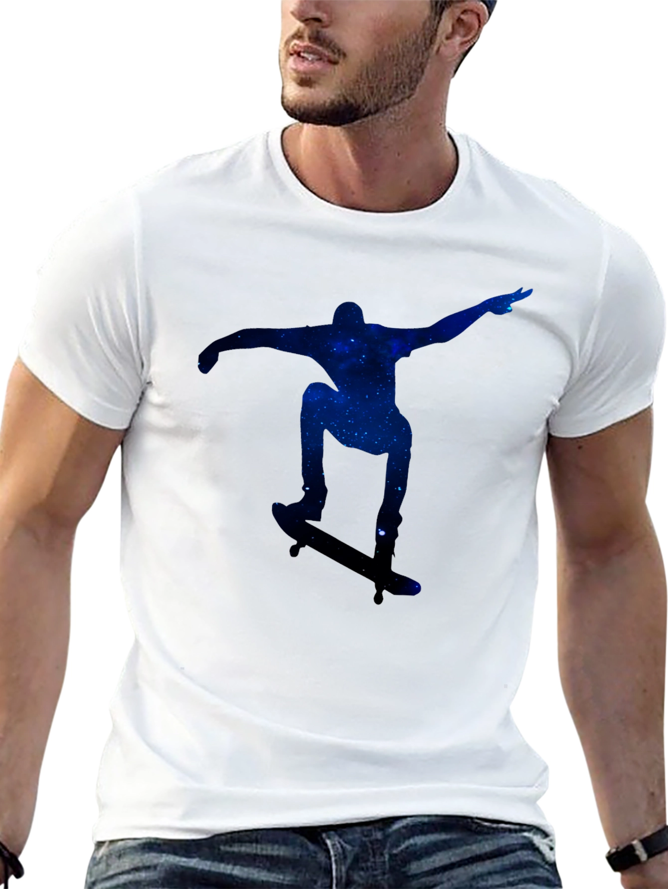 Galaxy Skater Black T-Shirt