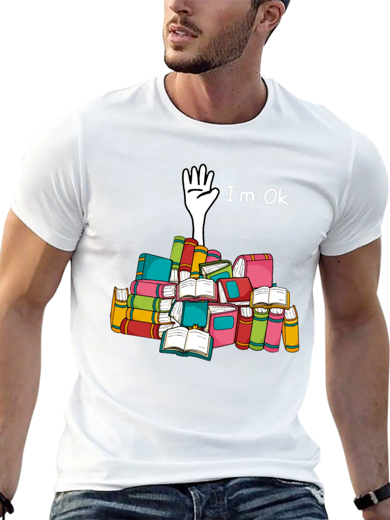 Im Ok Book Lover Graphic Tee