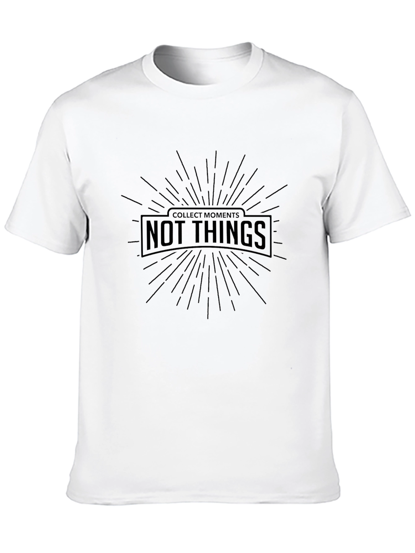 Collect Moments Not Things Black Graphic Tee