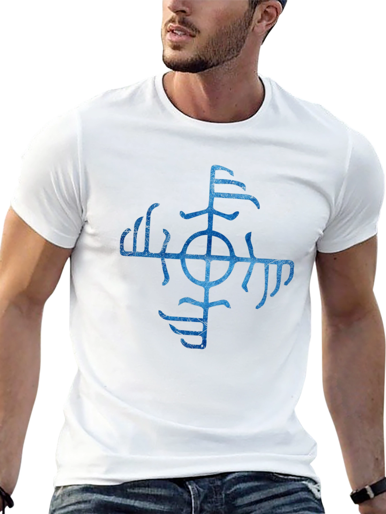 Vegvisir Compass Black T-Shirt Norse Viking Runes